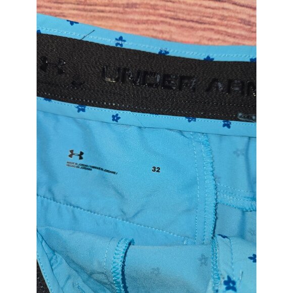 Under Armour Mens Blue Floral Print Golf Shorts 32 - Picture 3 of 7